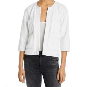 ATM ANTHONY THOMAS MELILLO Cotton Terry Boxy Jacket in White Size Small Cardigan